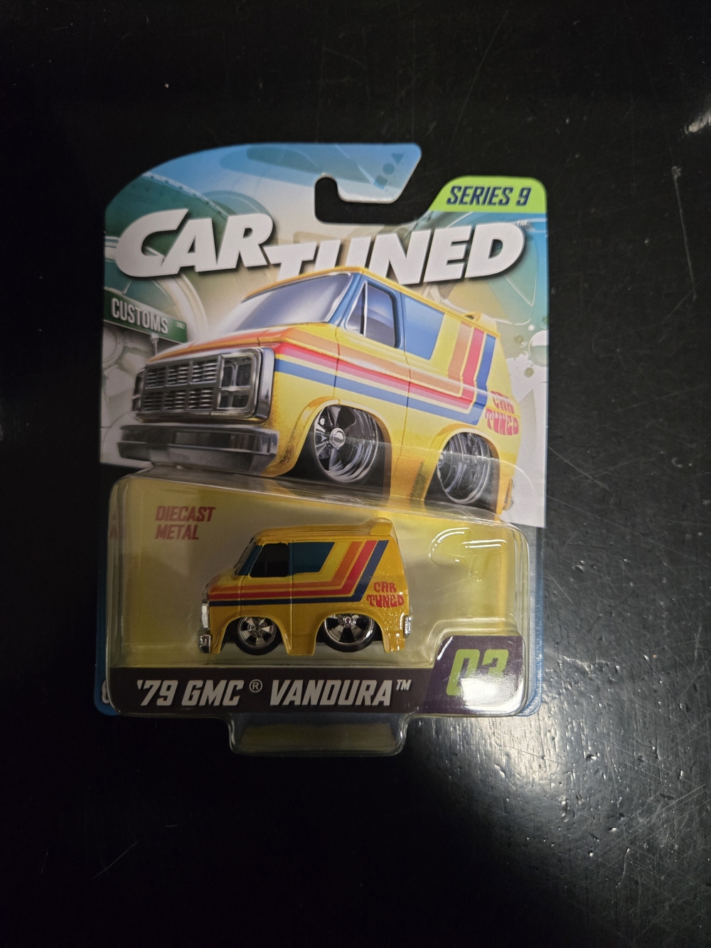 Car Tuned Series 9 '79 GMC Vandura Diecast Toy Van - Yellow